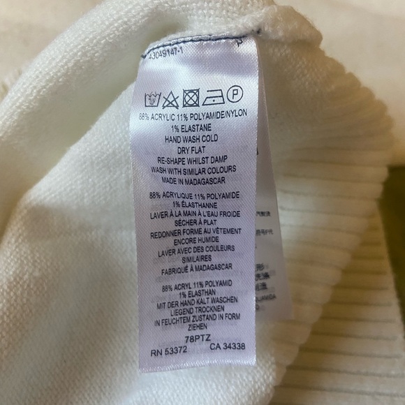 French Connection white turtle neck sweater size Medium - Picture 3 of 4